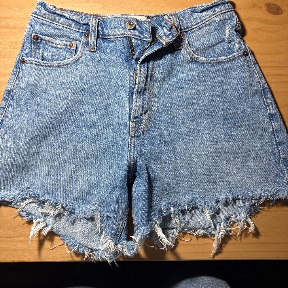 Abercrombie & Fitch Light Blue Jean Shorts